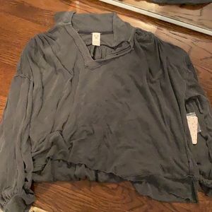 We The Free “Black” Linen Blouse